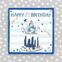 7th Birthday Card Cake Theme Boy/Girl, thumbnail 1 of 2