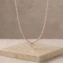 Dainty Pink Pearl And Heart Necklace, thumbnail 1 of 2