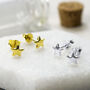 Sterling Silver And Gold Star Stud Earring Pack, thumbnail 1 of 4