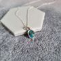 Dainty Turquoise Silver Necklace, thumbnail 2 of 4