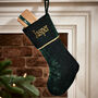 Personalised Luxury Piped Velvet Christmas Stockings, thumbnail 4 of 5