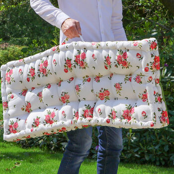 Helmsley Blush Floral Garden Bench Cushion, 7 of 7