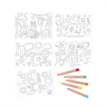 Set Of Five Postcards To Colour Or Paint, 4 of 6
