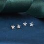 Sterling Silver Star Cz Stud Earrings, thumbnail 5 of 12