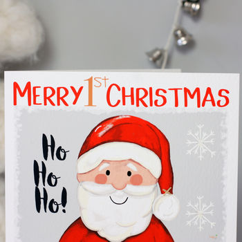 Personalised Santa Baby 1st Christmas Card, 4 of 10