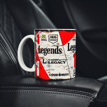 Ayrton Senna Mp4 Classic Formula Racing One Car Coffee Mug, 2 of 4