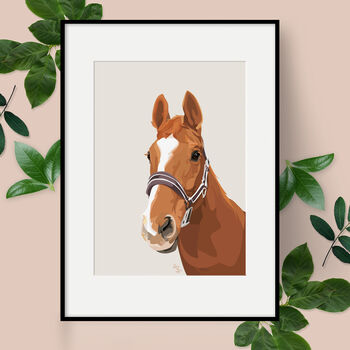 Personalised Horse Portrait Print, 2 of 5