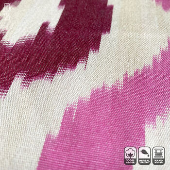 Pink Drops Hand Woven Ikat Cushion Covers, 3 of 7