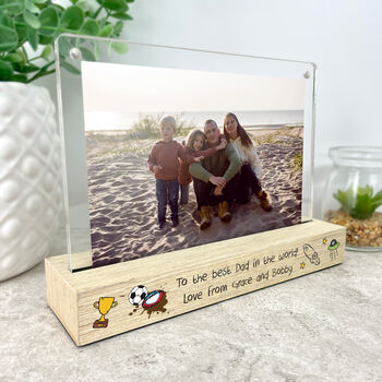 Personalised 'Our Adventures' From The Kids/Grandkids Wooden Base 6x4' Photo Frame, 5 of 9