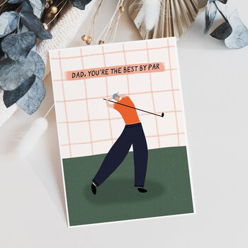 Best Dad By Par Golfing Father's Day Card, 3 of 3