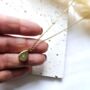 Gold Stainless Steel Teardrop Pendant Necklace, thumbnail 2 of 4
