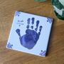 Vintage Style Hand Or Footprint Personalised Ceramic Tile Coaster, thumbnail 2 of 6