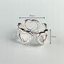 Sterling Silver Heart Link Ear Cuff, thumbnail 2 of 5