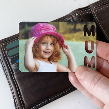 Personalised Card With Removable Metal Photo Keepsake For Mum, 6 of 7