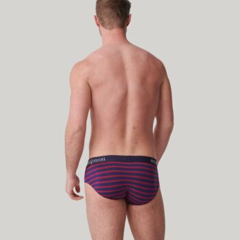 Multipack Four Pairs Of Men's Bamboo Briefs In Stripes, 5 of 7