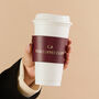 Personalised Leather Coffee Cup Sleeve, thumbnail 2 of 7