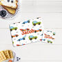 Personalised Boys Race Car Placemat Set, thumbnail 1 of 4