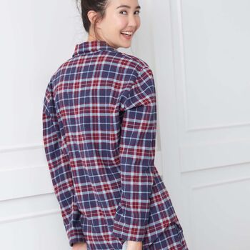 Women's Arran Tartan Brushed Cotton Pyjama Set, 3 of 5