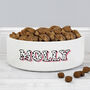 Personalised Pink Spots Pet Bowl 15cm, thumbnail 3 of 4