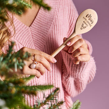 Personalised Christmas Bakes Wooden Spoon, 3 of 3