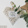 Fabric Hanging Heart Decoration, Home Sweet Home, thumbnail 5 of 12
