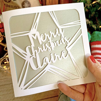 Personalised Christmas Star Card, 2 of 4