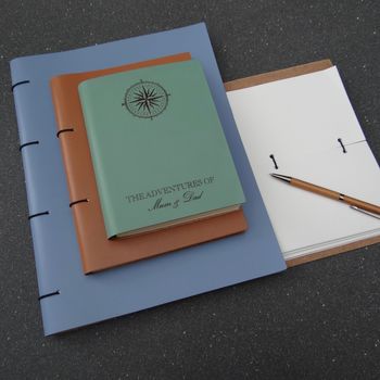 Personalised Travel And Adventure Leather Journal Diary, 7 of 12