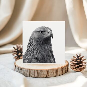 Golden Eagle Hand Drawn Greeting Card, 3 of 6