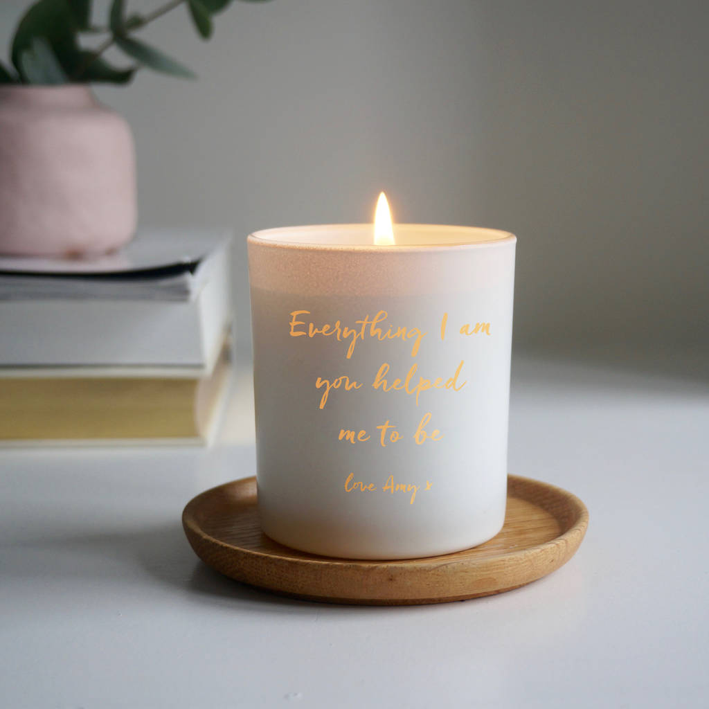 personalised everything i am scented candle by illumer