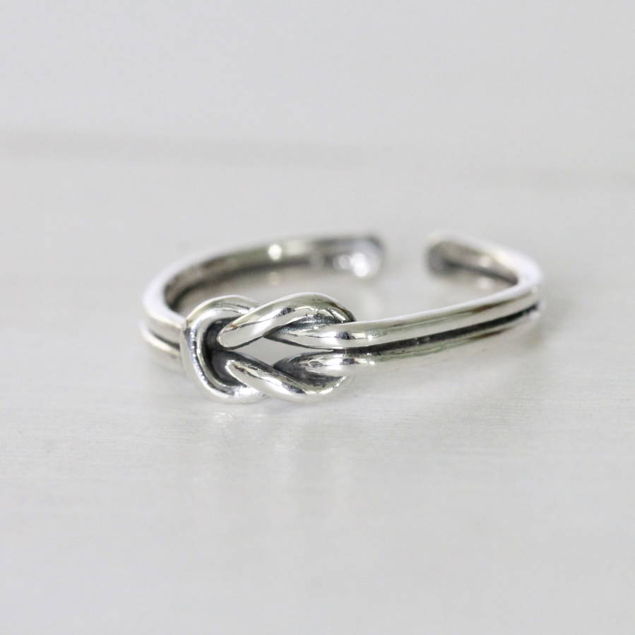 sterling silver love knot ring by attic | notonthehighstreet.com