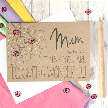 Personalised Mother's Day Card, Blooming Wonderful, 2 of 5