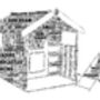 Personalised Print Beach Hut With Deckchair, thumbnail 2 of 2