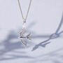 Swallow In Flight Silver Necklace, thumbnail 1 of 7