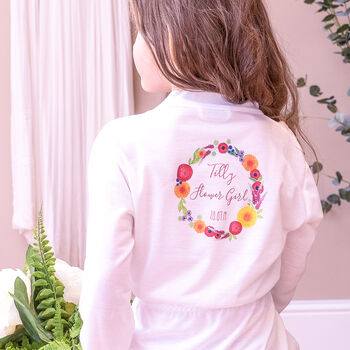 Personalised Floral Wedding Women's Dressing Gown, 3 of 7