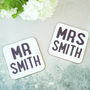 Personalised Mr And Mrs Mug And Coaster Set, thumbnail 2 of 5