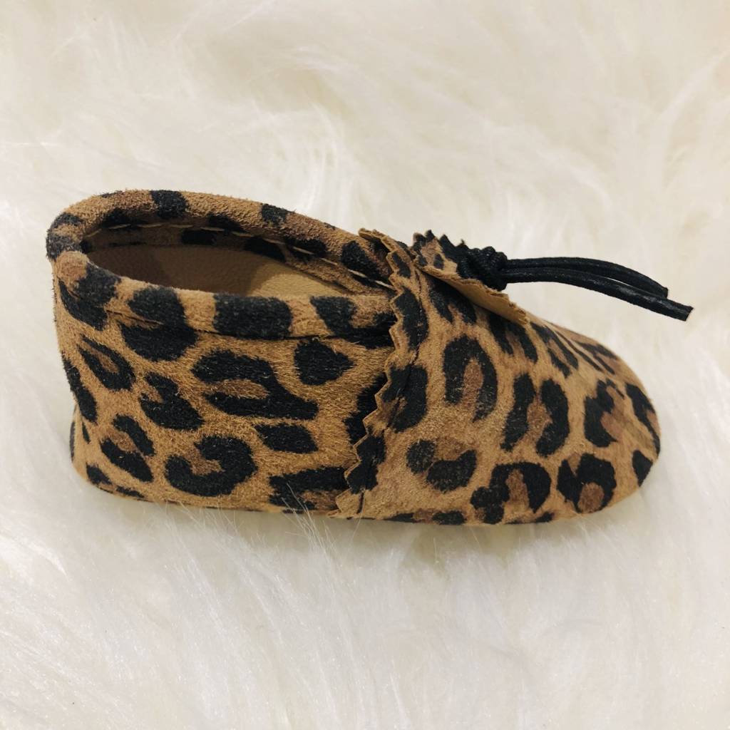 flat leopard print booties