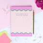 Personalised Colourful Scallop Notebook Planner, thumbnail 1 of 5