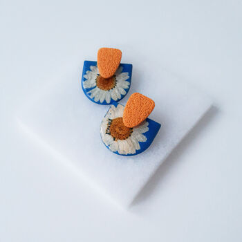 Daisy | Polymer Clay Statement Earrings, 5 of 8