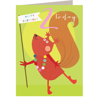 Squirrel 2nd Birthday Card, 2 of 4