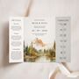 Autumn Forest And Mountain Gatefold Wedding Invitations, thumbnail 1 of 5