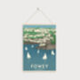 Fowey Cornwall Travel Poster Art Print, thumbnail 6 of 8