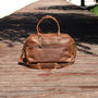 Genuine Leather Weekend Overnight Bag, thumbnail 7 of 12