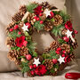 Stars And Roses Indoor Christmas Wreath, thumbnail 1 of 5