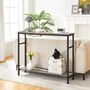 Two Tier Hallway Console Table With Adjustable Shelf, thumbnail 4 of 11