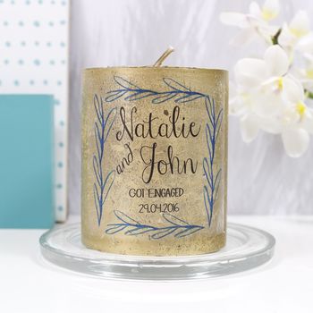 Personalised Engagement Metallic Candle Gift, 5 of 10