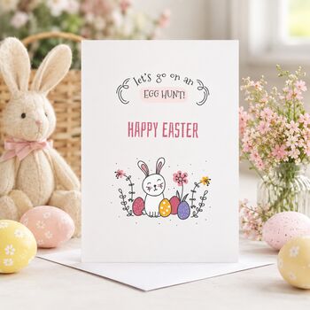 Lets Go On An Egg Hunt Easter Card, 5 of 7
