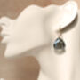 Labradorite Navy Blue Art Deco Earrings, thumbnail 2 of 6