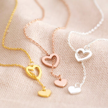 Mismatched Heart Lariat Necklace, 2 of 12
