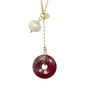 Ines Jade Pearl Lariat Gold Plated Silver Necklace, thumbnail 2 of 2