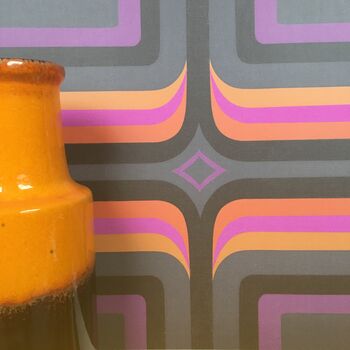 Retro Geometric Wallpaper Purple / Orange, 2 of 4